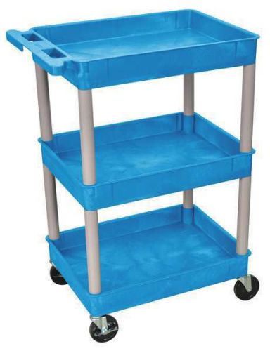 Luxor bustc111gy utility cart, 300 lb. load cap., 2 shelves for sale