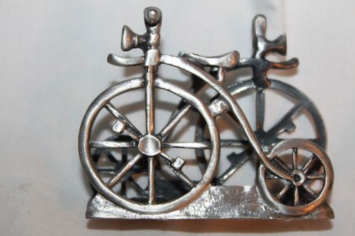 BICYCLE CARD HOLDER - BUSINESS CARD HOLDER - PEWTER BICYCLE