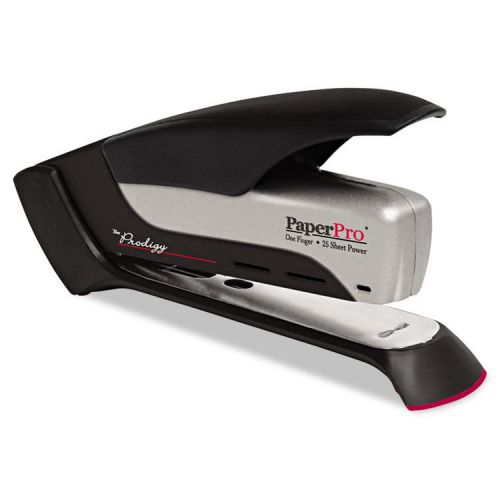 Prodigy spring powered stapler, 25-sheet capacity, black/silver for sale