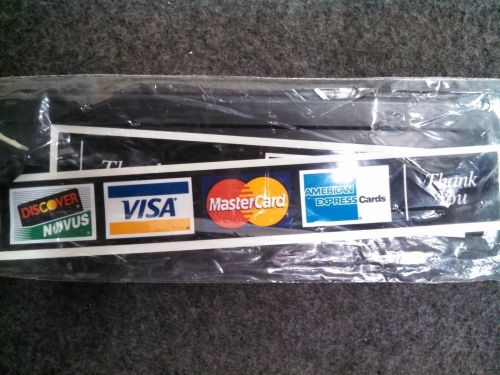Credit Card Acceptance Sticker/Cash Register Visa-Discover-Mastercard-AMEX