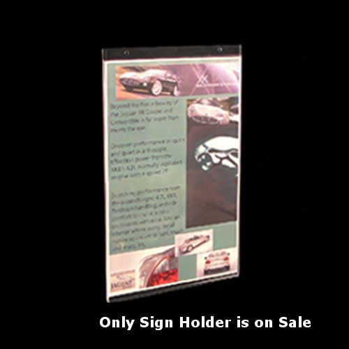 Lot of 10 Clear Acrylic Vertical Wall Mount Sign Holder (11&#034;W x 17&#034;H)