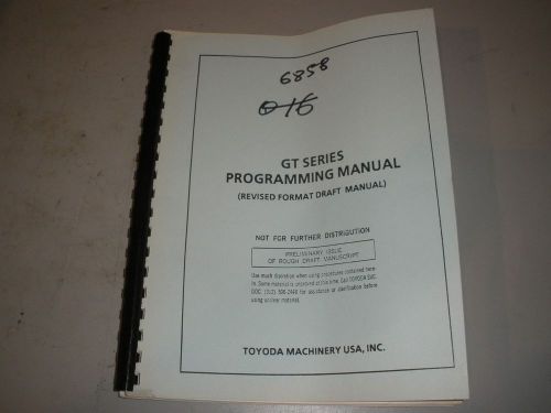 Fanuc 15T GT Series Toyoda CNC Lathe Programming Manual