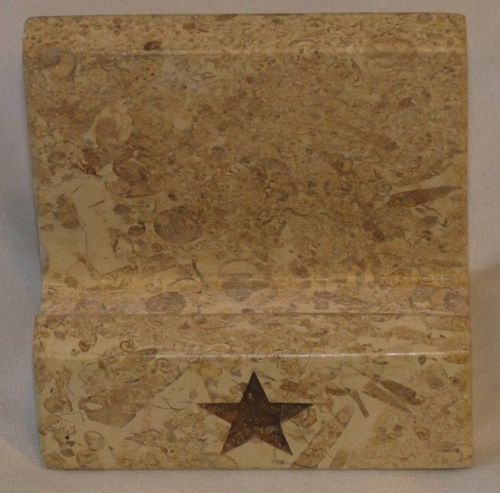 Texas Star Business card Holder made of Historic Limestone from the Capital