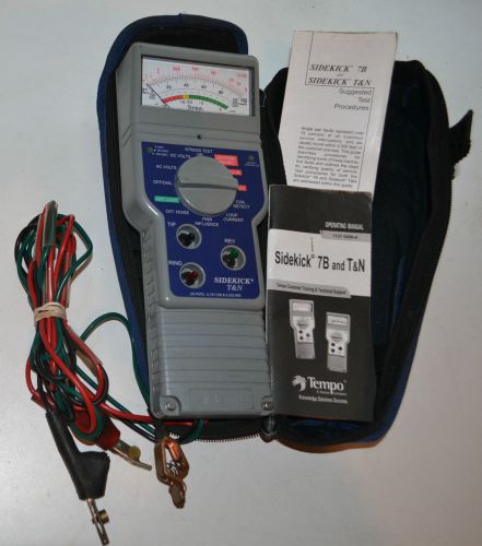 Tempo Sidekick Stress Leakage Telephone Test Set T&amp;N tester with book &amp; case