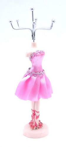 Small Ballerina Doll Dress Mannequin Jewellery Necklace Display Holder Stand