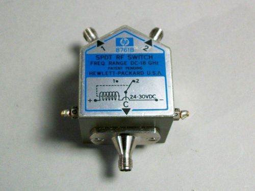 HP 8761B Agilent Hewlett Packard RF Latching SPDT Relay Switch - Used