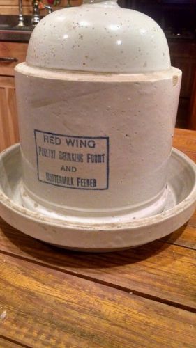 Red wing poultry buttermilk feeder