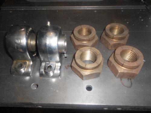 Steampunk pillow block bearing and machine nut lot for sale