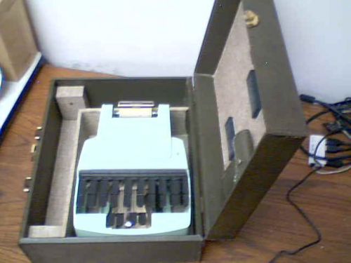 Vintage Rare Mint Green Stenograph Reporter Shorthand Machine stenography Case