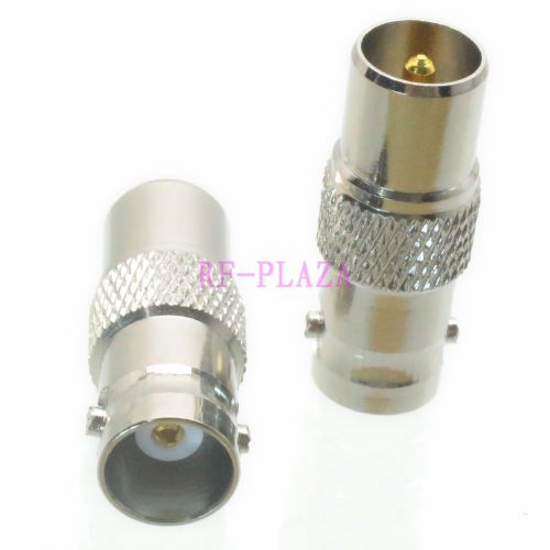 Adapter bnc female jack to iec pal dvb-t male plug straight rf coaxial for sale