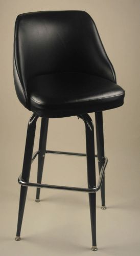 Bucket Seat Oval Metal Bar Stool