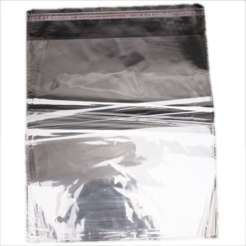500pcs Clear Self Seal Adhesive Packing Plastic Bags Findings 22x29cm W