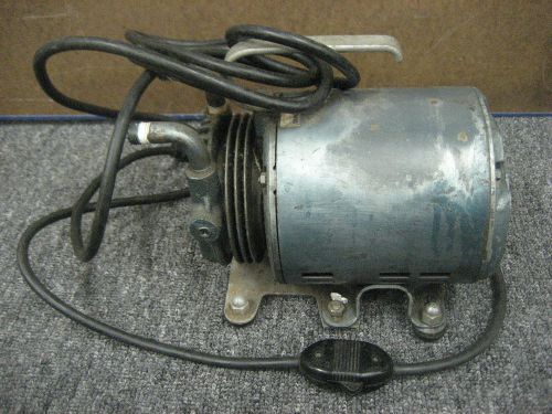 Sargent-welch 0211 v1120 gbcx 1/6 hp vacuum pump 20 hg w/ge 5kh32eg 550a for sale