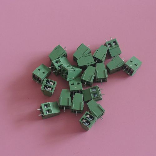 20pcs 3.5mm pitch 2 pin 2 way straight pin pcb screw terminal block connector for sale