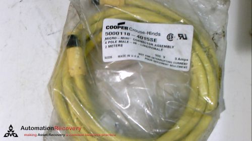 COOPER CROUSE-HINDS 5000118-4015SE CORDSET, NEW*