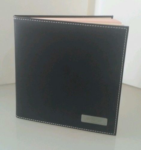 Telephone/Address Book Black Leather  addresses phone numbers and email stitched