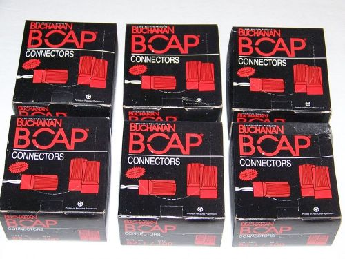 LOT OF 6 BOXES OF A 100 BUCHANAN B-CAP CONNECTORS. 600 TOTAL- B2-1, 600V. L@@K