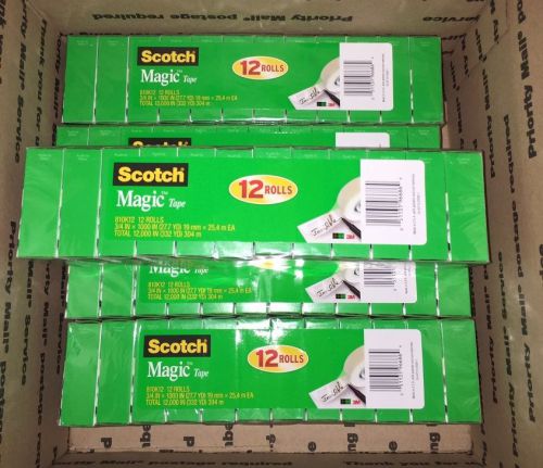 Scotch magic tape, 3/4 x 1000 inches, boxed, 5 x12 = 60 rolls (810k12) free ship for sale
