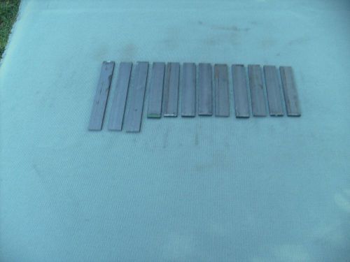 New !!! 12 pcs. 3/4&#034; Wide x 1/8&#034; Thick x 3 1/4&#034; to 5 1/8&#034; Long Steel Pieces