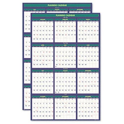 House of Doolittle™ 4 Seasons Reversible Business/Academic Wall Calendar, 24 x 3