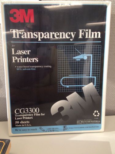 3M Transparency Film For Laser Printers CG3300 - 50 sheets - SEALED FREE SHIP