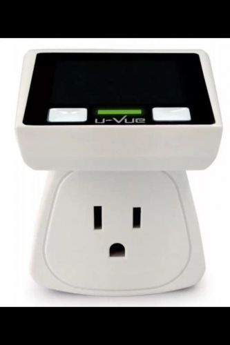 New U-Vue White Single Socket Electricity Power Consumption and Money Monitor