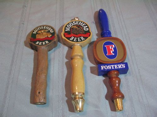 LOT 3 FOSTERS &amp; 2 MOOSEHEAD CANADIAN LAGER BEER TAP HANDLES
