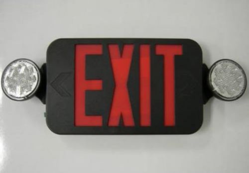 Morris black combo led exit emergency light battery backup for sale