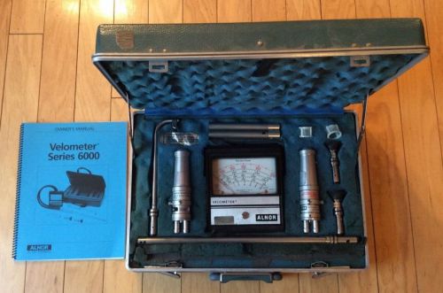 Alnor velometer series 6000-p air velocity meter with case &amp; instructions for sale