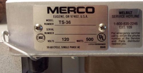 Merco ts-36 thermal shelf (120 volt 500 watts) for sale