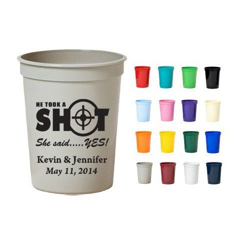 FREE 24 Hr Rush 175 Personalized Stadium Cups, Promo Products, Wedding Favors