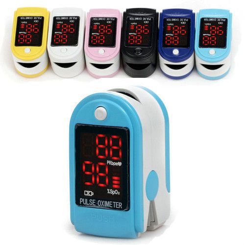 Sky blue colorfinger pulse oximeter fda   spo2 &amp; pr non-invasion monitor 50dl for sale