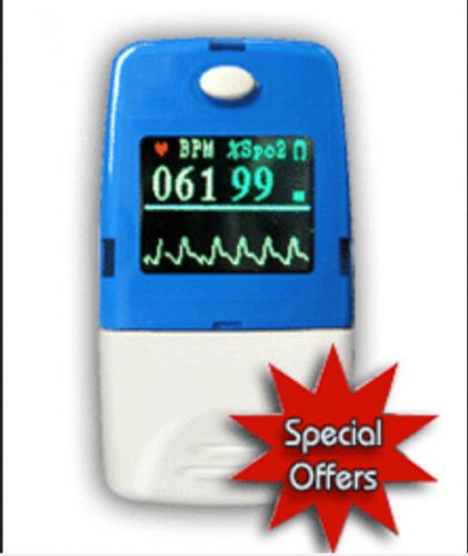 Hot Sale FDA&amp;CE Finger Pulse Oximeter Blood Oxygen,SPO2 Monitor CMS50C blue New