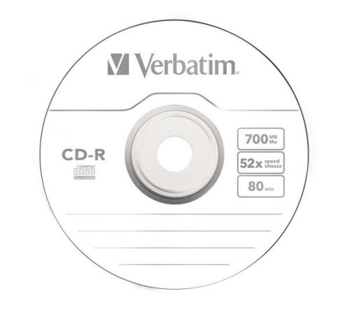 Verbatim CD-R 97488 Blank Media - 52X, 50PK, 700MB/80 Min, Bulk, Spindle