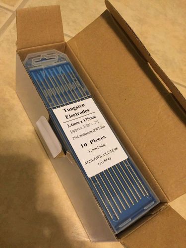 100 2% lanthanated tungsten tig weld electrodes 3/32 x 7 blue free ship for sale