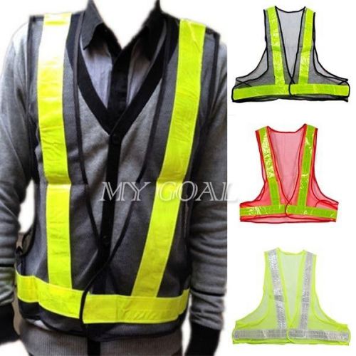 Hi Viz High Visibility Waistcoats Safety Vest Security Reflective Stripes Jacket