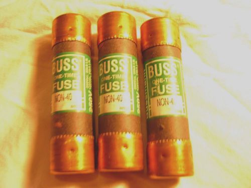 BUSSMAN NON-40 ONE-TIME FUSE, LOT OF 3