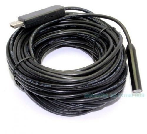15m 9mm Waterproof Snake Inspection Endoscope USB Tube Camera+Hook/Mirror/Magnet