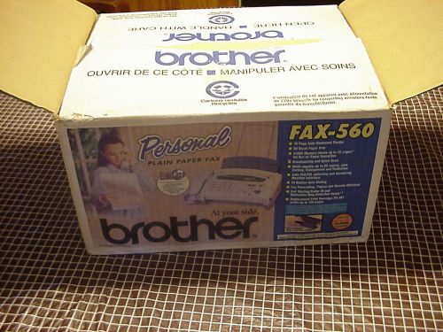 NEW IN BOX  BROTHER PERSONAL FAX-560 Plain Paper Fax Machine 110V Version