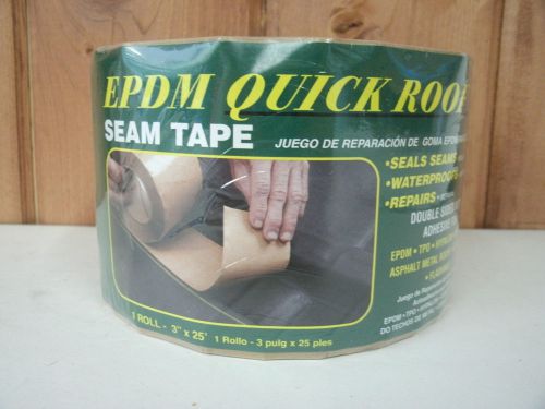 EPDM Quick Roof Seam Tape ~ Double Sided Butyl ~ 3&#034; x 25&#039; ~ Free Shipping ~ New