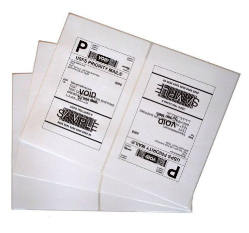 500 High Quality Self Adhesive Shipping Labels 2 label Per Sheet for USPS Paypal