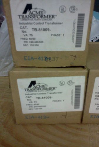 ACME TB-81009 TRANSFORMER *NEW IN A BOX*