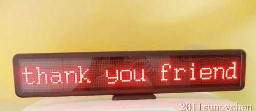 21&#034;x4&#034; Programmable LED Car Moving Scrolling Message Display Sign Board Red
