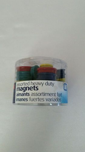NEW 30 PACK OFFICEMATE HEAVY DUTY MAGNETS ASSORTED SIZE &amp; COLORS