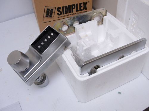 Simplex Mechanical Pushbutton door lock/handle assembly. LL1031-260-41.