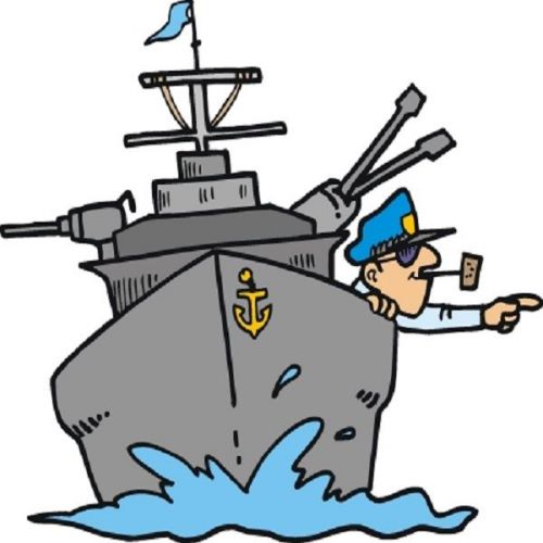 30 Custom Cartoon Navy Personalized Address Labels