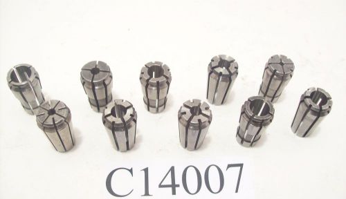 10 PC 3/8&#034; SERIES ACURA FLEX COLLET SET BY 32NDS USED ON KWIK SWITCH 200  C14007
