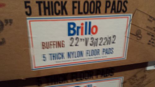 22&#034; in brillo tan buffing thick nylon floor pads case of 5 for sale