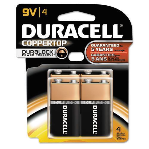 Coppertop alkaline batteries with duralock power preserve technology, 9v, 4/pk for sale