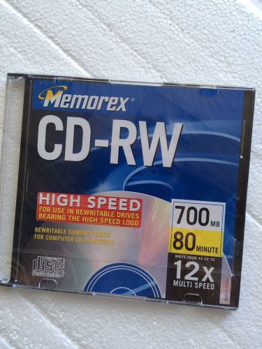 Memorex CD-RW Rewritable DISK 12X 700MB 80 Minute Brand NEW &amp; SEALED